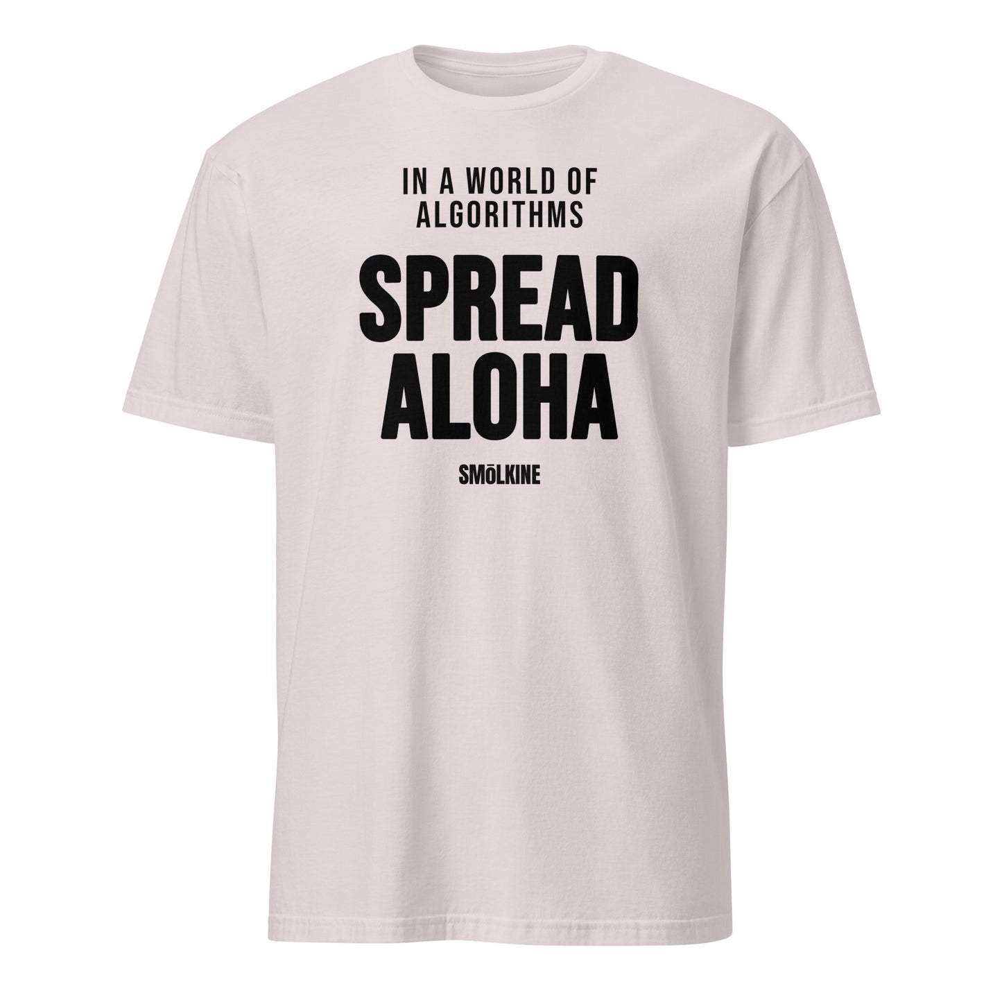 SMoLKINE Spread Aloha Tee in Ice Grey, front view