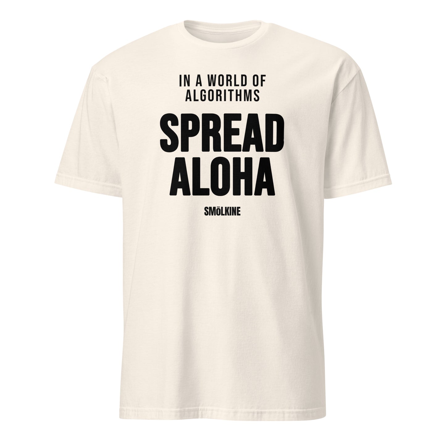 SMoLKINE Spread Aloha Tee in Natural, front view