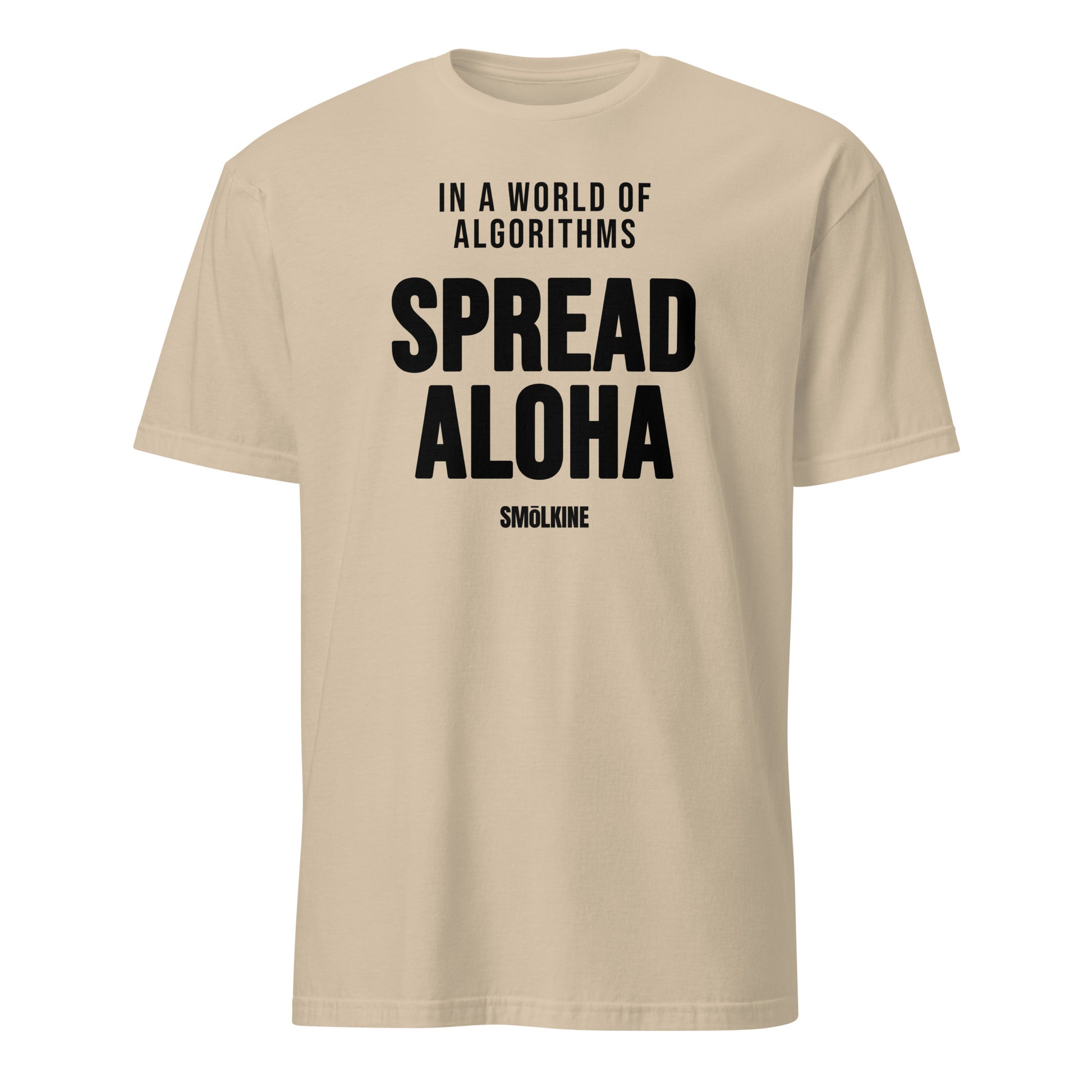 SMoLKINE Spread Aloha Tee in Sand, front view