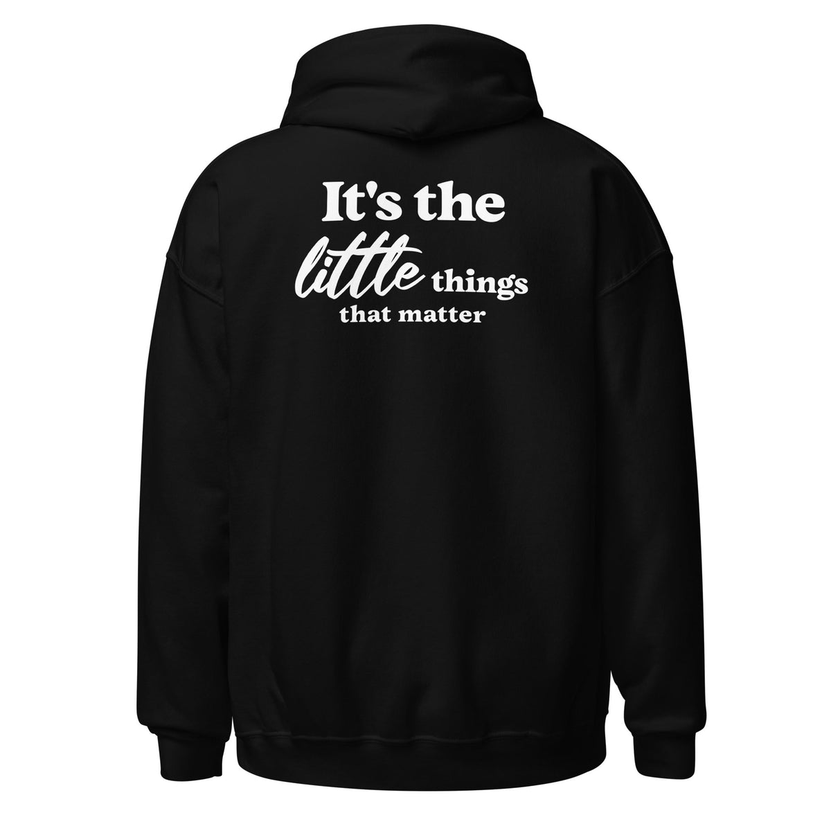 SMoLKINE The Little Things Hoodie in Black, back view