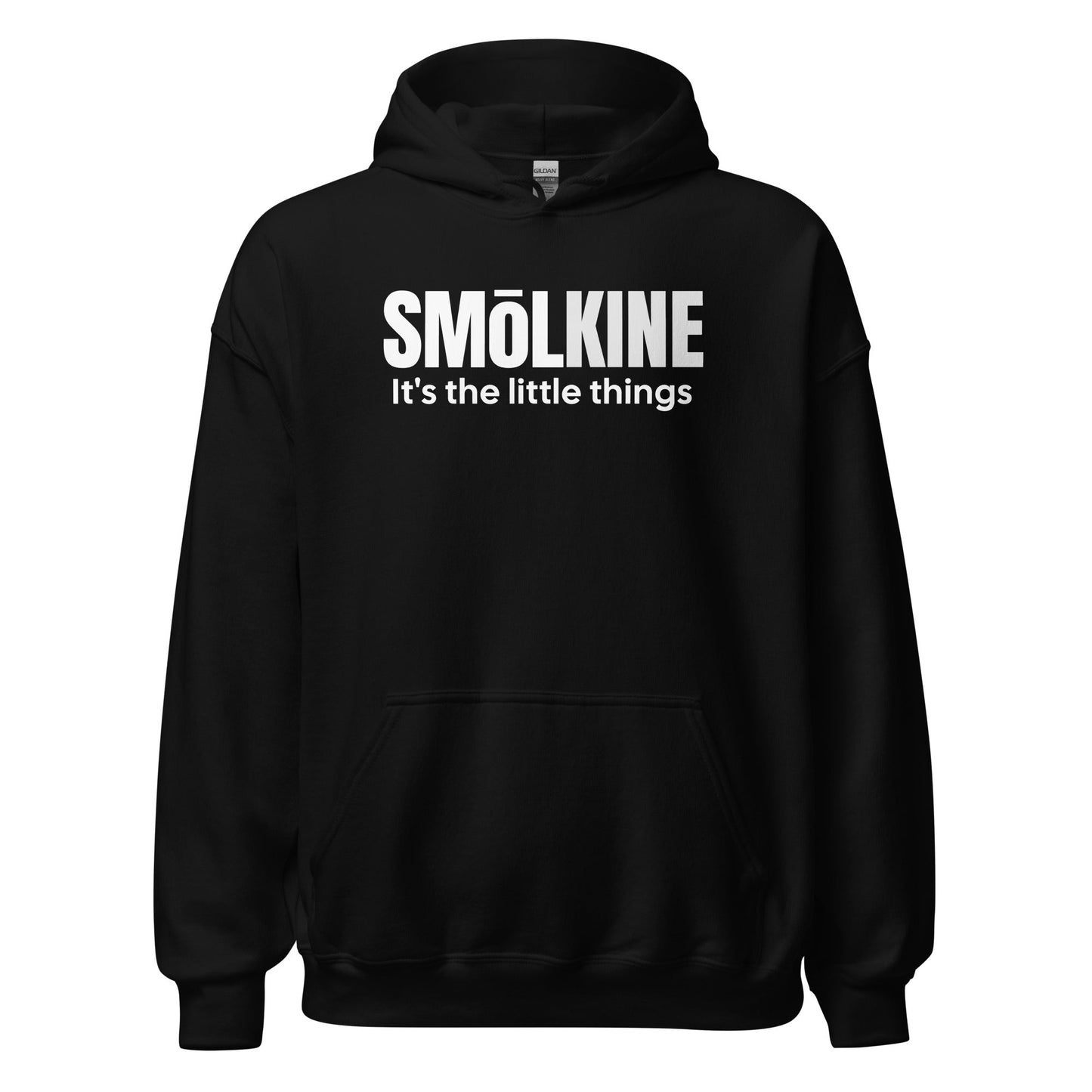 SMoLKINE Classic Little Things Hoodie in Black, front view