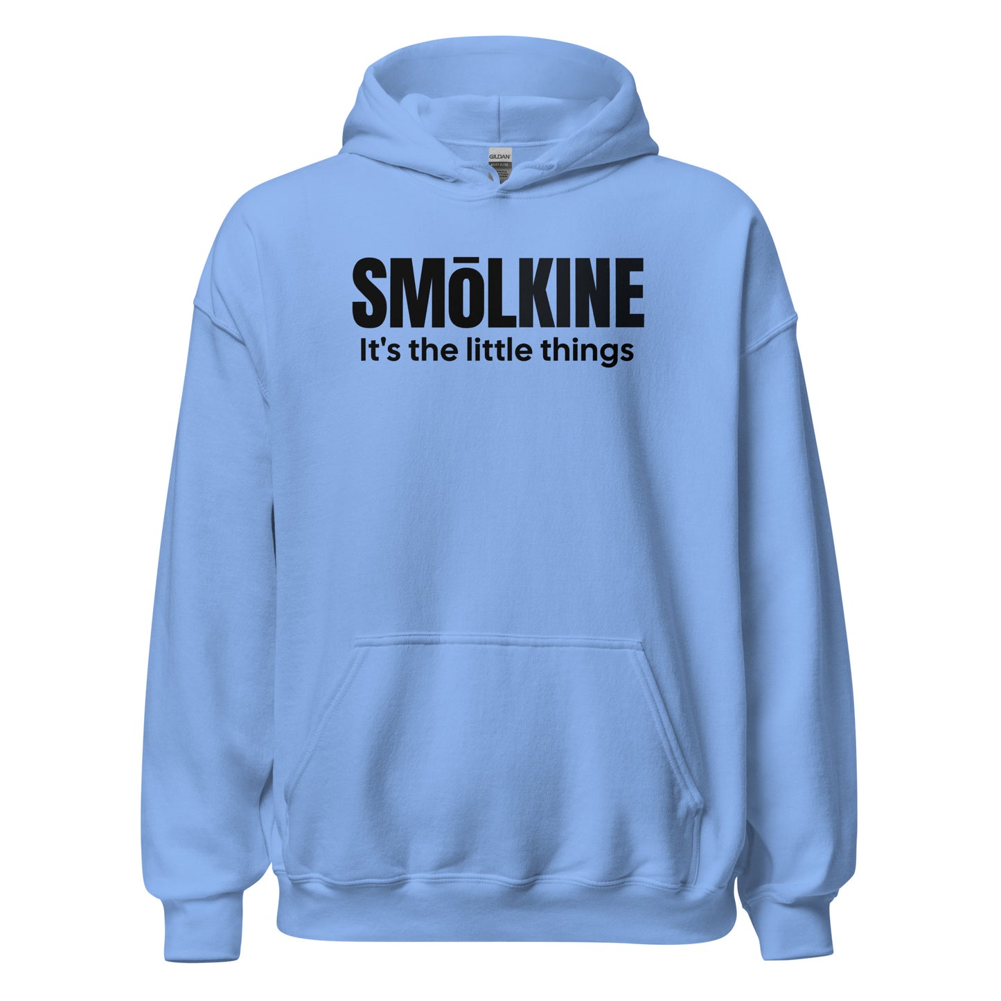SMoLKINE Classic Little Things Hoodie in Carolina Blue, front view