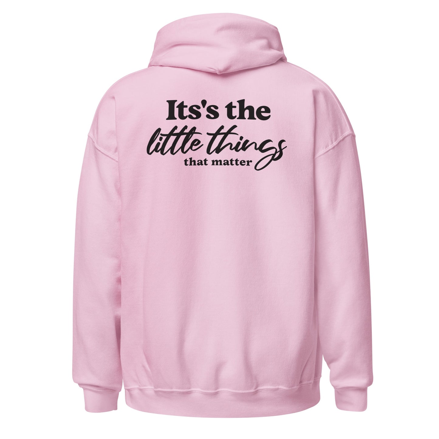 SMoLKINE The Little Things Hoodie in Light Pink, back view