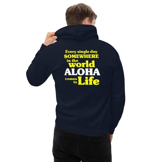SMoLKINE Bento Hoodie in Navy, back view
