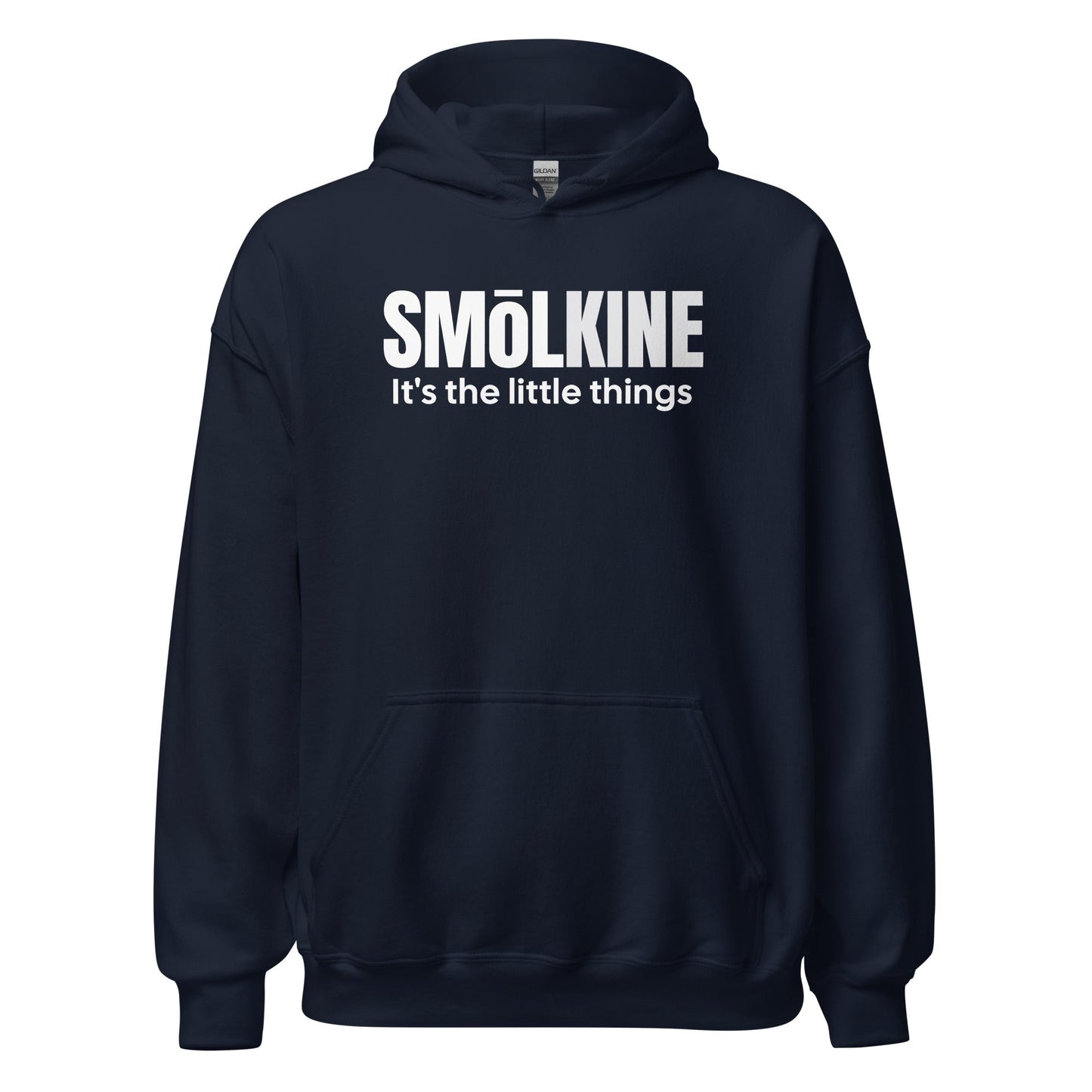 SMoLKINE Classic Little Things Hoodie in Navy, front view