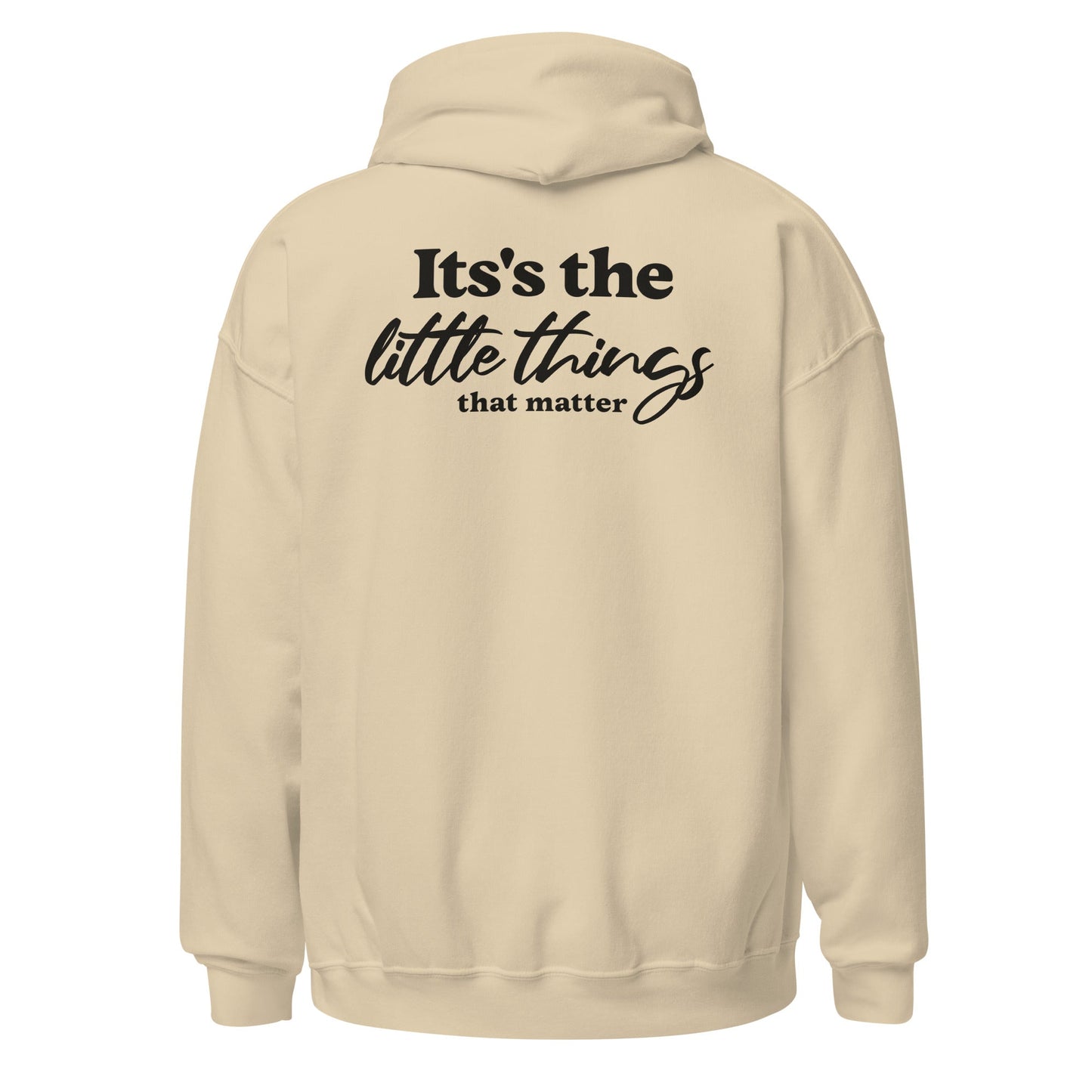 SMoLKINE The Little Things Hoodie in Sand, back view