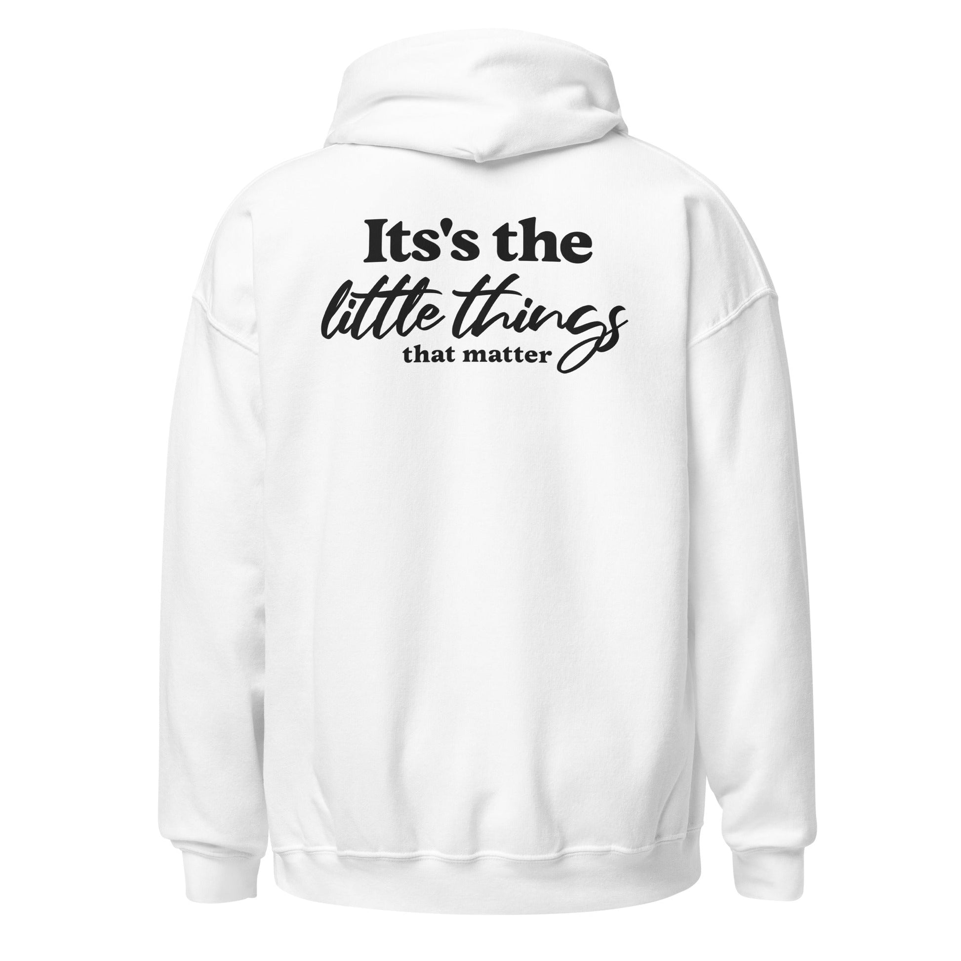 SMoLKINE The Little Things Hoodie in White, back view
