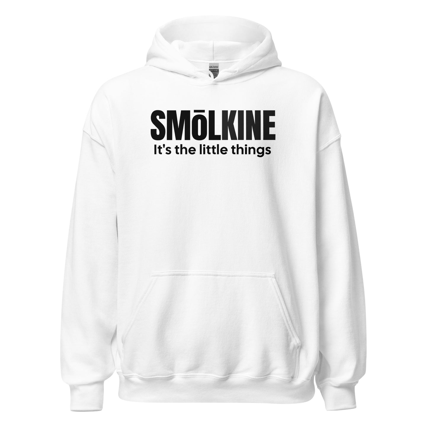 SMoLKINE Classic Little Things Hoodie in White, front view