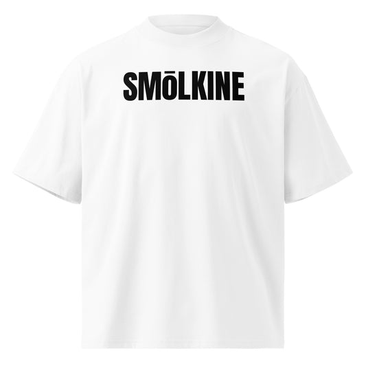 SMoLKINE Everyday Aloha Oversize Tee in White, front view