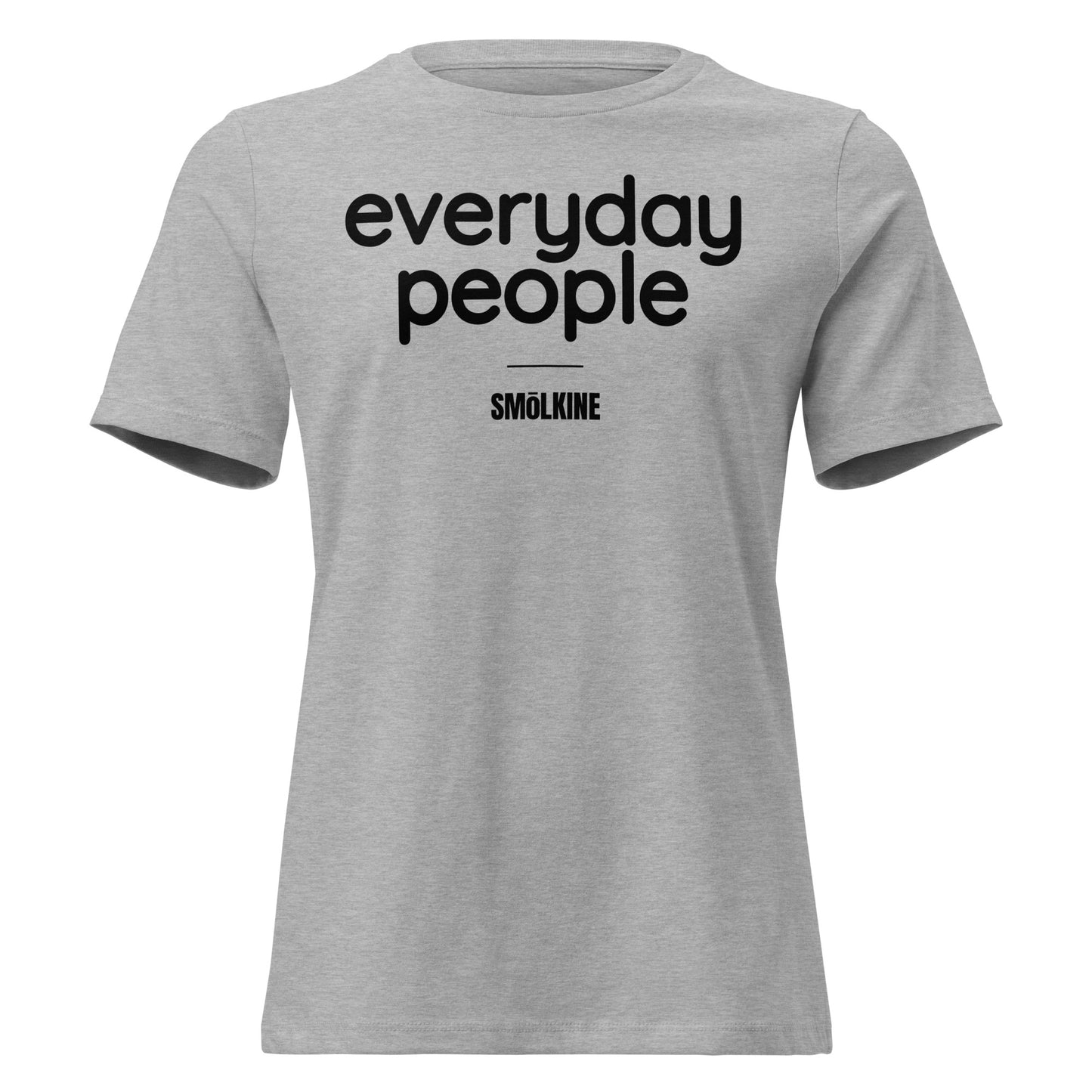 SMoLKINE Everyday People Women's Tee in Athletic Heather, front view