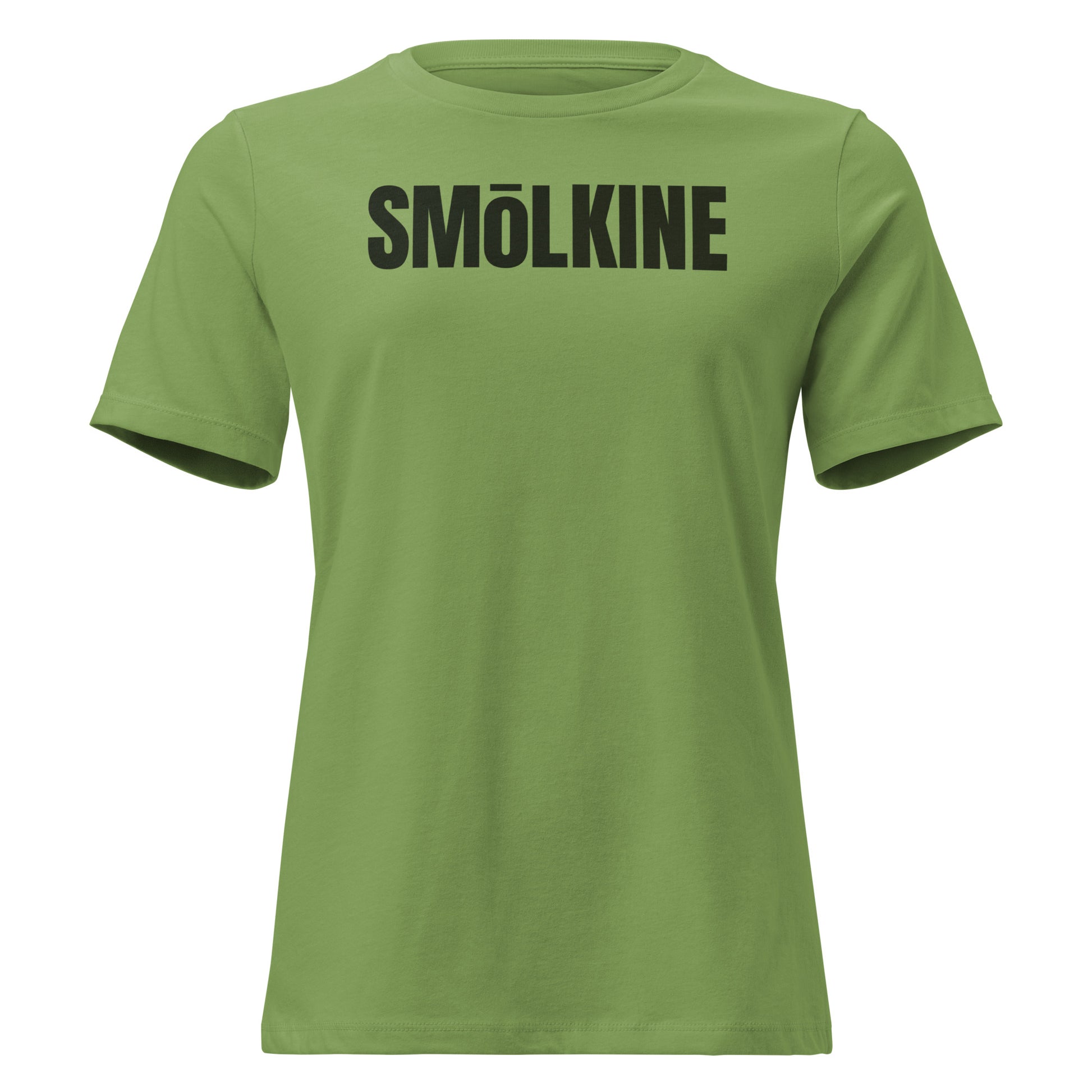 SMoLKINE The Little Things Women's Tee in Leaf, front view