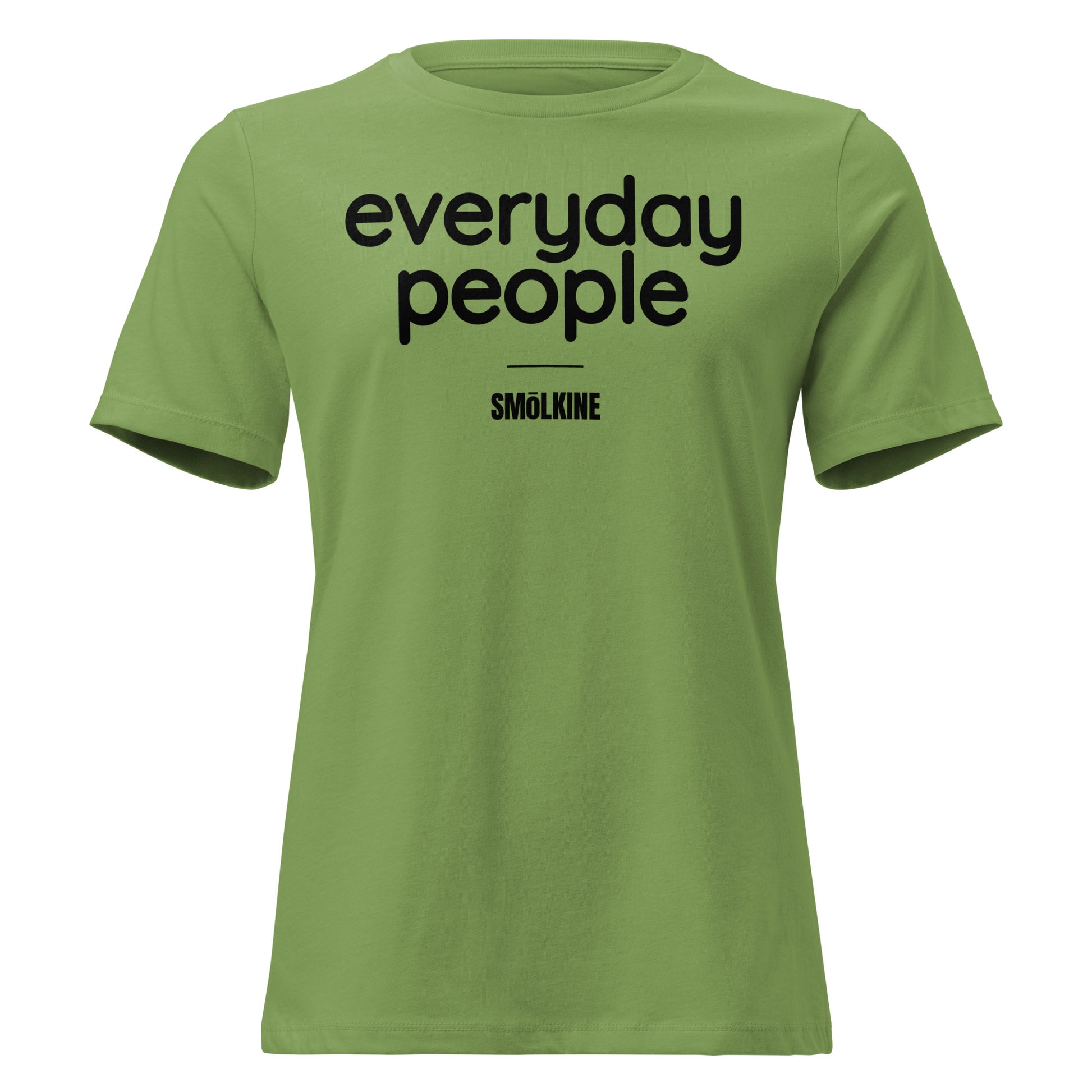 SMoLKINE Everyday People Women's Tee in Leaf, front view