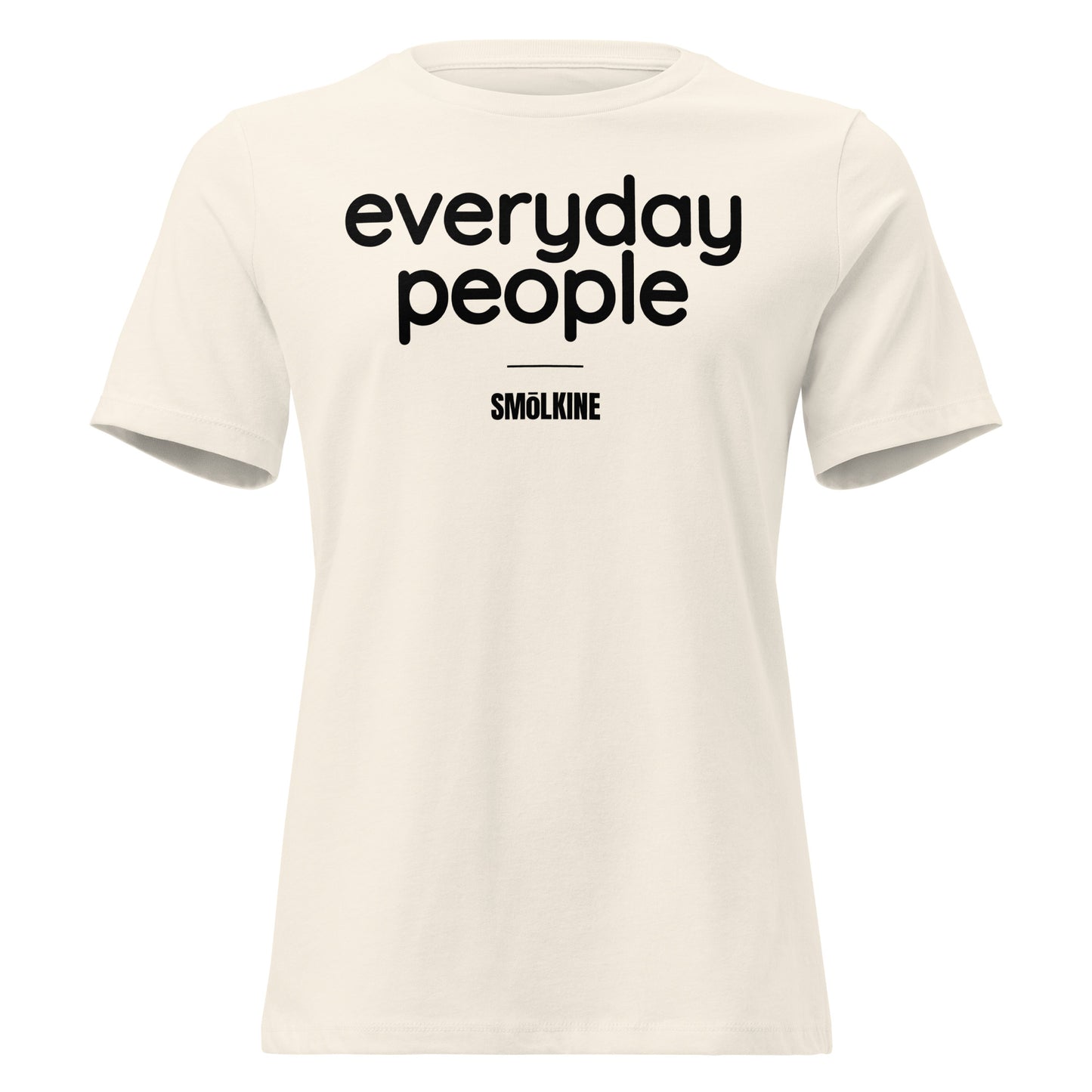 SMoLKINE Everyday People Women's Tee in Natural, front view